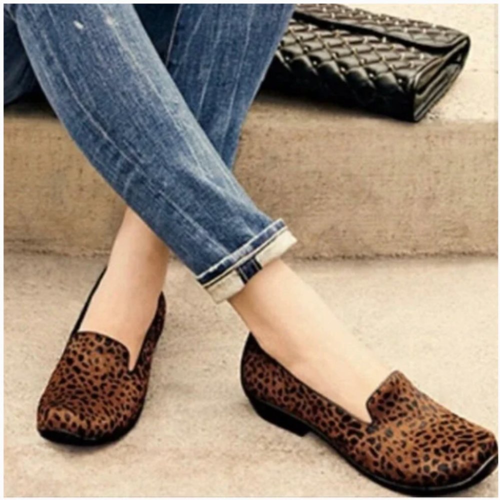 Dansko Leopard-Print Slip-On Loafers in Brown and Black